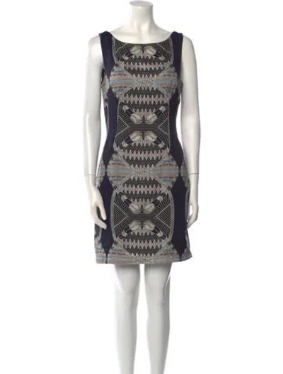 Pre-owned Mara Hoffman Linen Mini Dress In Black