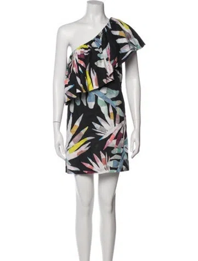 Pre-owned Mara Hoffman Linen Mini Dress In Black