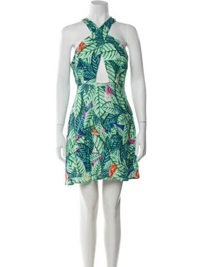 Pre-owned Mara Hoffman Linen Mini Dress In Multi
