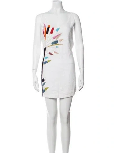Pre-owned Mara Hoffman Linen Mini Dress In Neutral