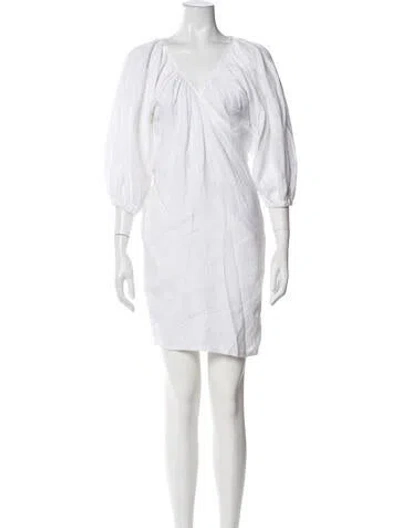 Pre-owned Mara Hoffman Linen Mini Dress In Neutrals