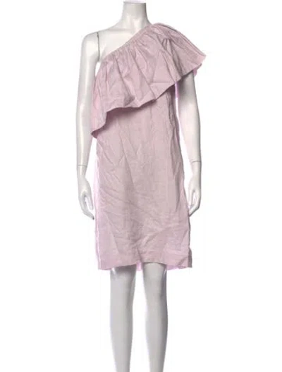 Pre-owned Mara Hoffman Linen Mini Dress In Purple