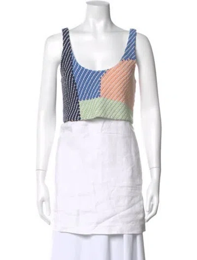 Pre-owned Mara Hoffman Linen Mini Dress In White