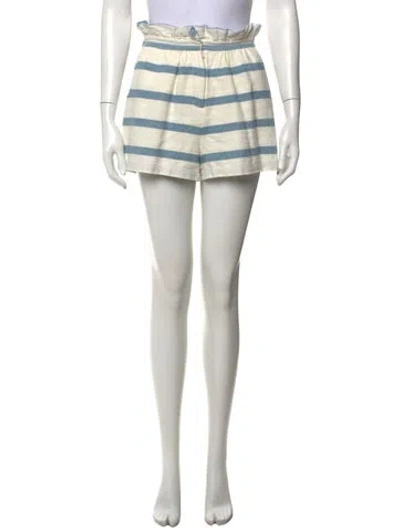 Pre-owned Mara Hoffman Linen Mini Shorts In Neutral