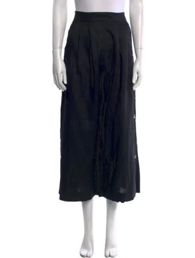 Pre-owned Mara Hoffman Linen Wide Leg Pants In Blue