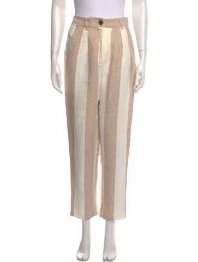 Pre-owned Mara Hoffman Linen Wide Leg Pants In Neutral
