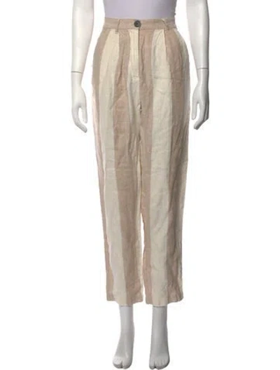 Pre-owned Mara Hoffman Linen Wide Leg Pants In Neutrals