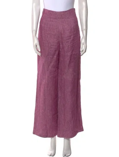 Pre-owned Mara Hoffman Linen Wide Leg Pants In Purple