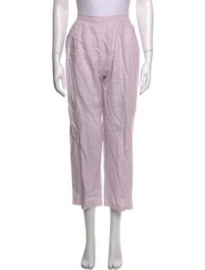 Pre-owned Mara Hoffman Linen Wide Leg Pants In Purple
