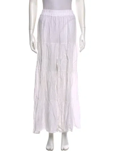 Pre-owned Mara Hoffman Linen Wide Leg Pants In White