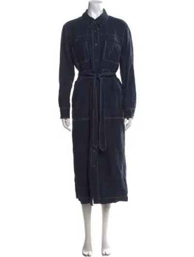 Pre-owned Mara Hoffman Long Dress In Blue