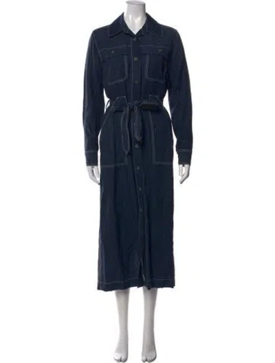 Pre-owned Mara Hoffman Long Dress In Blue