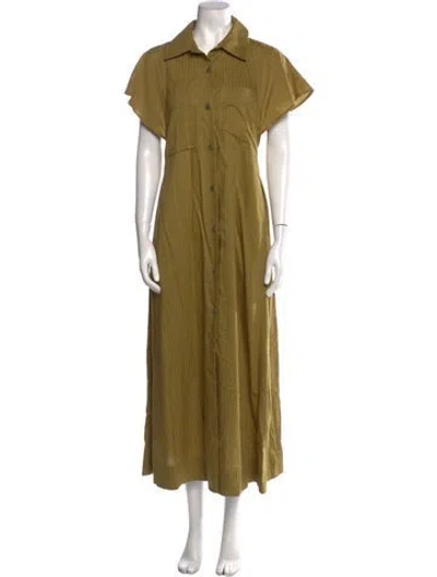 Pre-owned Mara Hoffman Long Dress In Green
