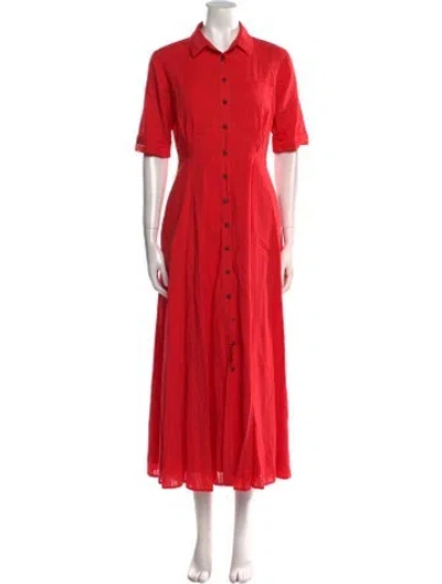 Pre-owned Mara Hoffman Long Dress In Red