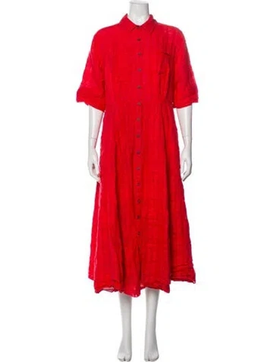 Pre-owned Mara Hoffman Long Dress In Red
