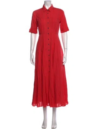 Pre-owned Mara Hoffman Long Dress In Red