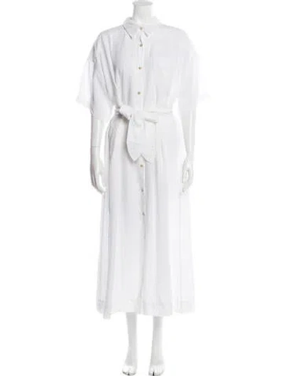 Pre-owned Mara Hoffman Long Dress In White