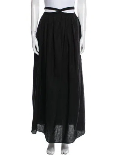 Pre-owned Mara Hoffman Long Skirt In Black