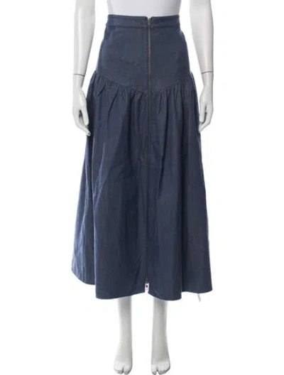 Pre-owned Mara Hoffman Long Skirt In Blue