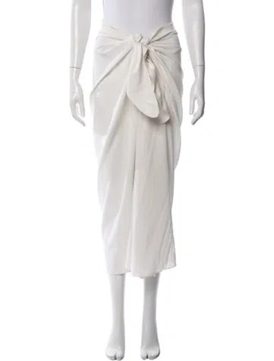 Pre-owned Mara Hoffman Long Skirt In White