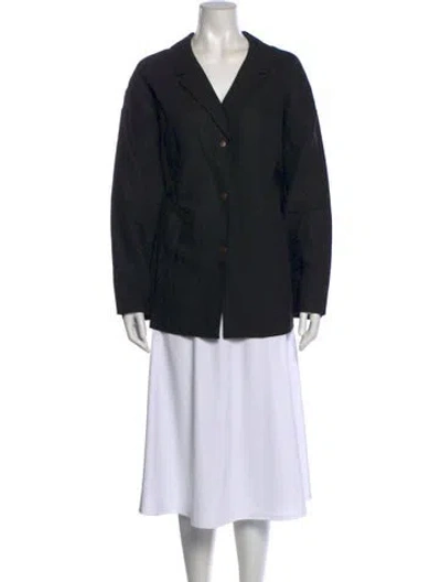 Pre-owned Mara Hoffman Long Sleeve Blouse In Black