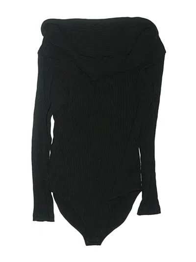 Pre-owned Mara Hoffman Long Sleeve Top Black Cowl Neck Tops