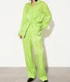 Mara Hoffman Marella Straight Leg Pants In Chartreuse In Green