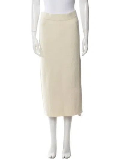 Pre-owned Mara Hoffman Merino Wool Midi Length Skirt In Neutral