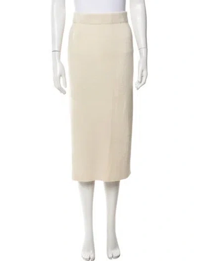 Pre-owned Mara Hoffman Merino Wool Midi Length Skirt In Neutrals