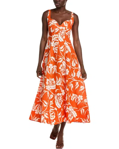 Mara Hoffman Midi Dress In Orange