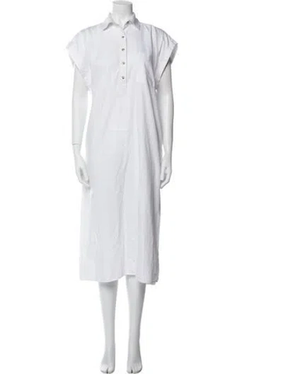 Pre-owned Mara Hoffman Midi Length Dress In White