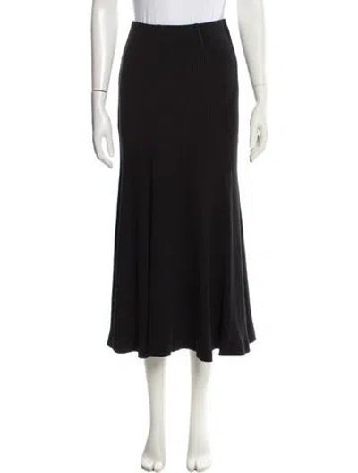 Pre-owned Mara Hoffman Midi Length Skirt In Black