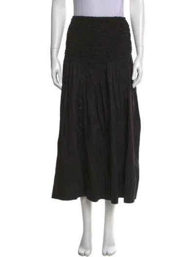Pre-owned Mara Hoffman Midi Length Skirt In Black