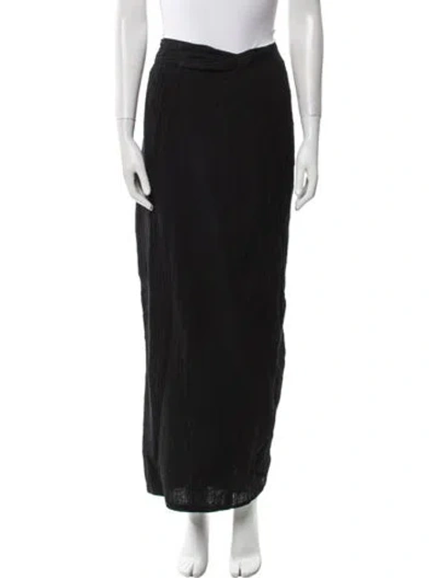 Pre-owned Mara Hoffman Midi Length Skirt In Black