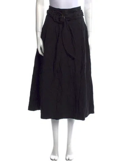 Pre-owned Mara Hoffman Midi Length Skirt In Black