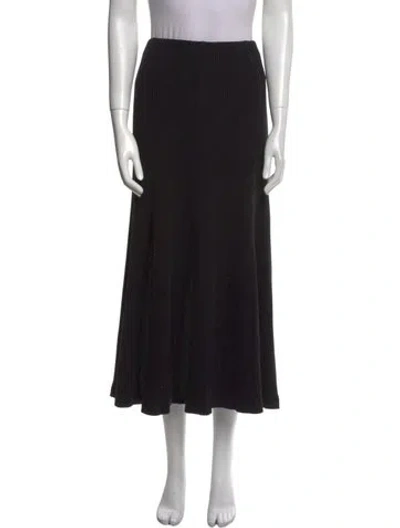 Pre-owned Mara Hoffman Midi Length Skirt In Black