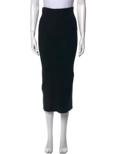 Pre-owned Mara Hoffman Midi Length Skirt In Black
