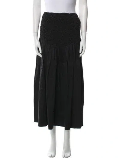 Pre-owned Mara Hoffman Midi Length Skirt In Black