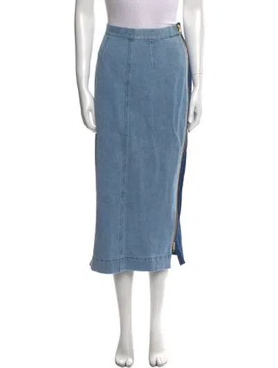 Pre-owned Mara Hoffman Midi Length Skirt In Blue