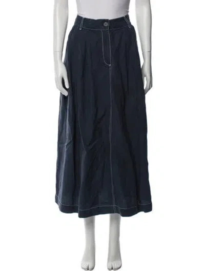 Pre-owned Mara Hoffman Midi Length Skirt In Blue