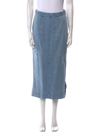 Pre-owned Mara Hoffman Midi Length Skirt In Blue
