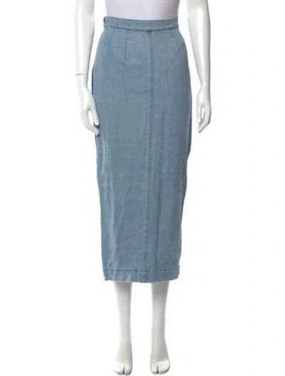 Pre-owned Mara Hoffman Midi Length Skirt In Blue