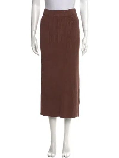 Pre-owned Mara Hoffman Midi Length Skirt In Brown
