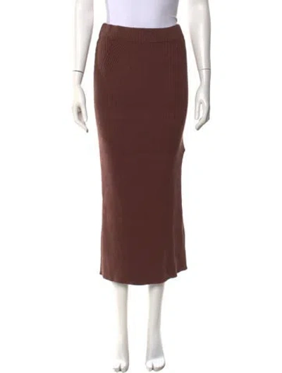 Pre-owned Mara Hoffman Midi Length Skirt In Brown