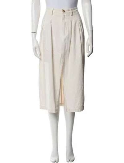 Pre-owned Mara Hoffman Midi Length Skirt In Neutral