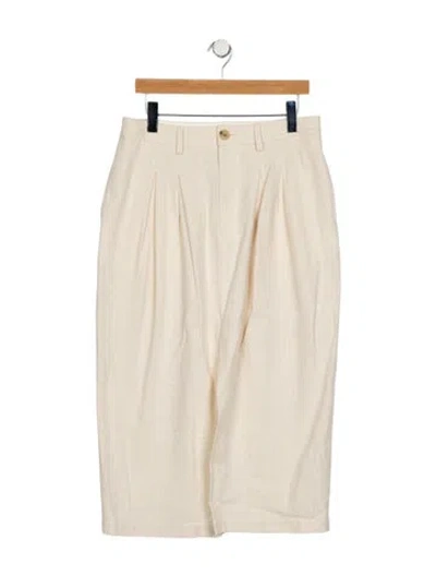 Pre-owned Mara Hoffman Midi Length Skirt In White