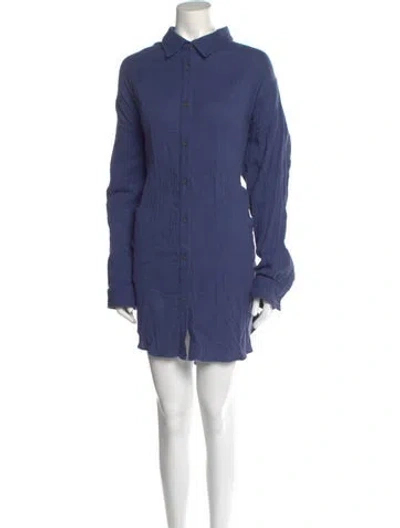 Pre-owned Mara Hoffman Mini Dress In Blue