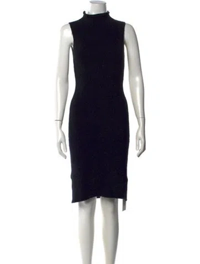 Pre-owned Mara Hoffman Mock Neck Knee-length Dress In Black