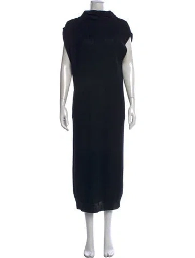 Pre-owned Mara Hoffman Mock Neck Long Dress In Black