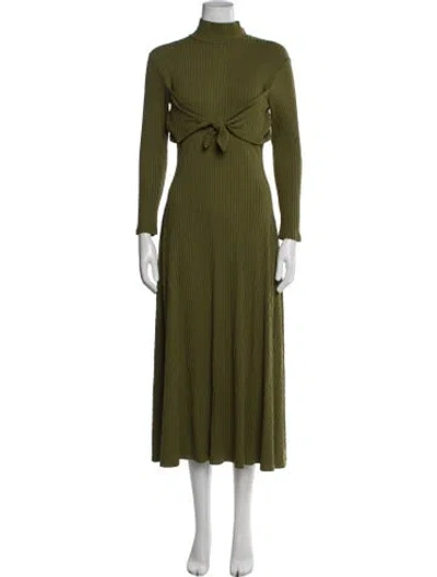 Pre-owned Mara Hoffman Mock Neck Midi Length Dress W/ Tags In Green